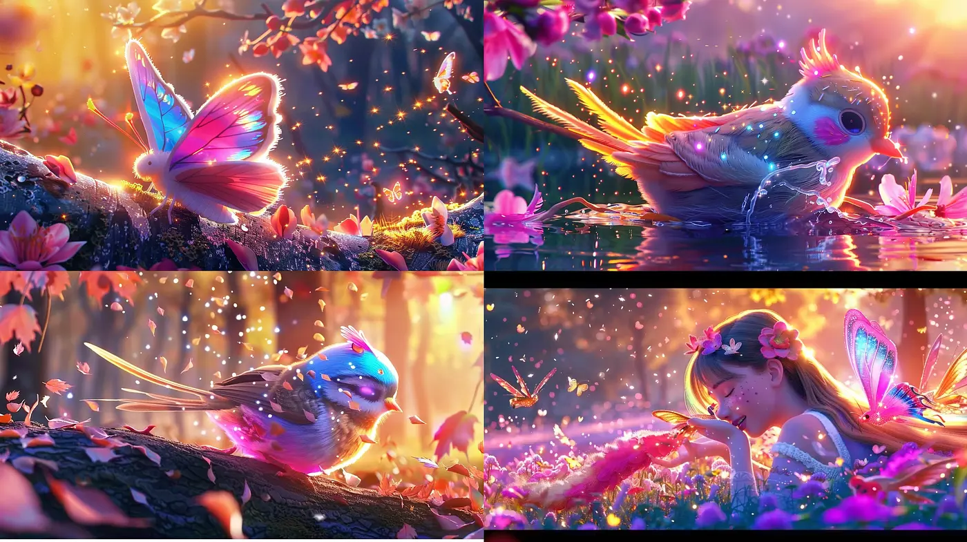 Enchanted Twilight: A Symphony of Glimmering Hues and Dreamy Textures - Midjourney sref style