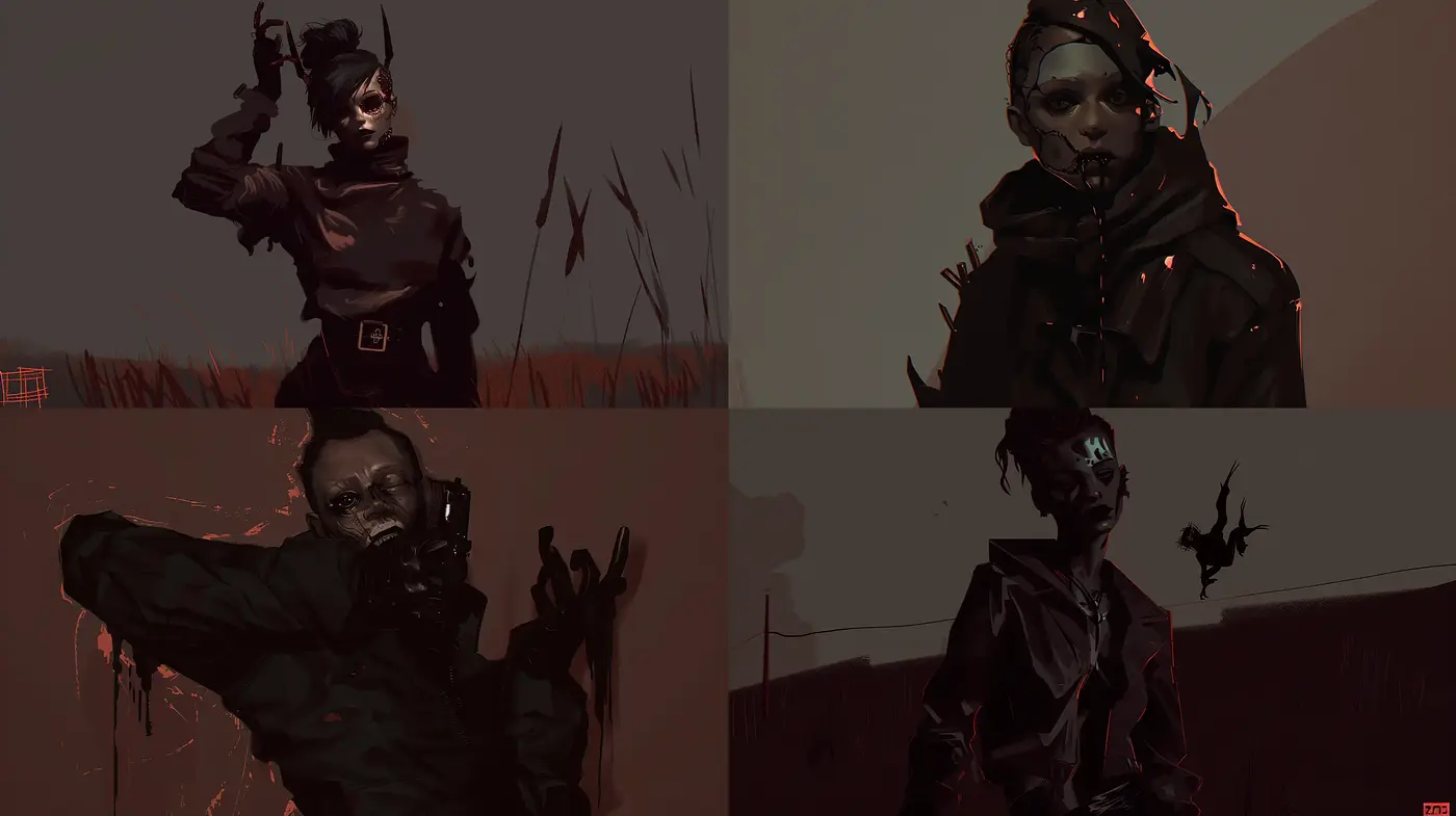 Dystopian Elegance in a Desaturated World - Midjourney sref style