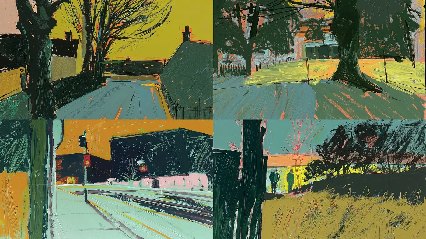 Energetic Strokes of Modern Fauvist Landscapes - Midjourney sref style