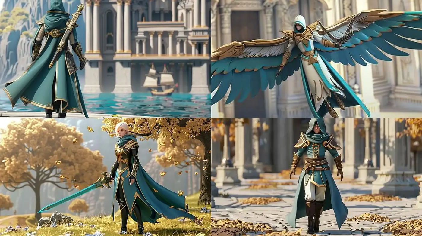 Ethereal Fantasy Elegance with a Consistent Autumnal Palette - Midjourney sref style