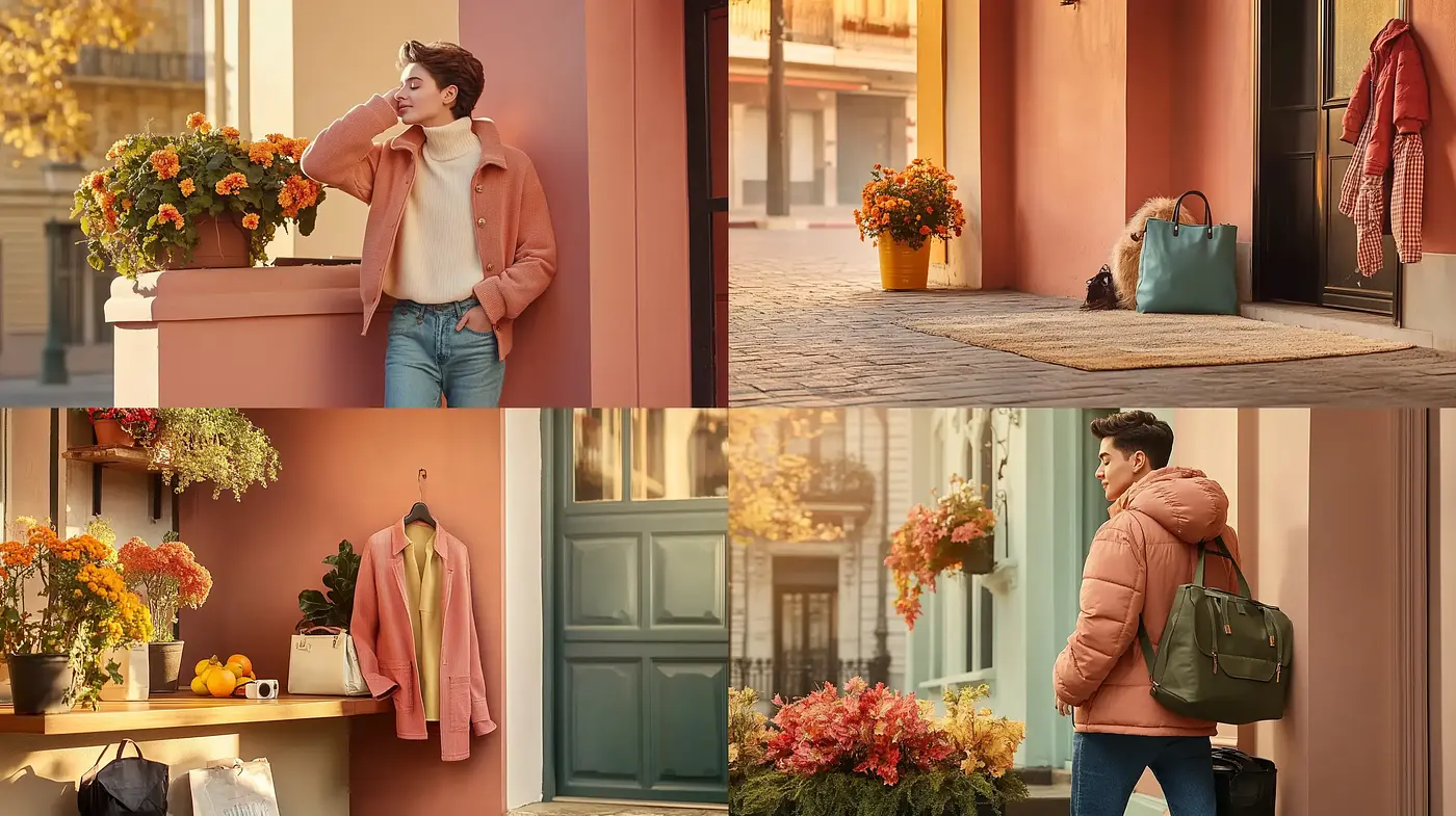 Warm Toned Urban Elegance with a Nostalgic Touch - Midjourney sref style