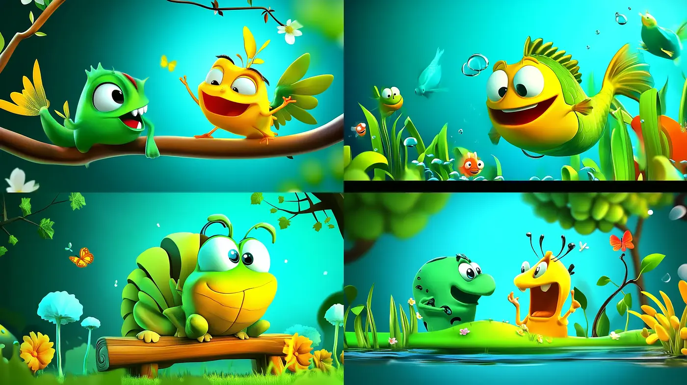 Vibrant and Whimsical Animation-Inspired Artistry - Midjourney sref style