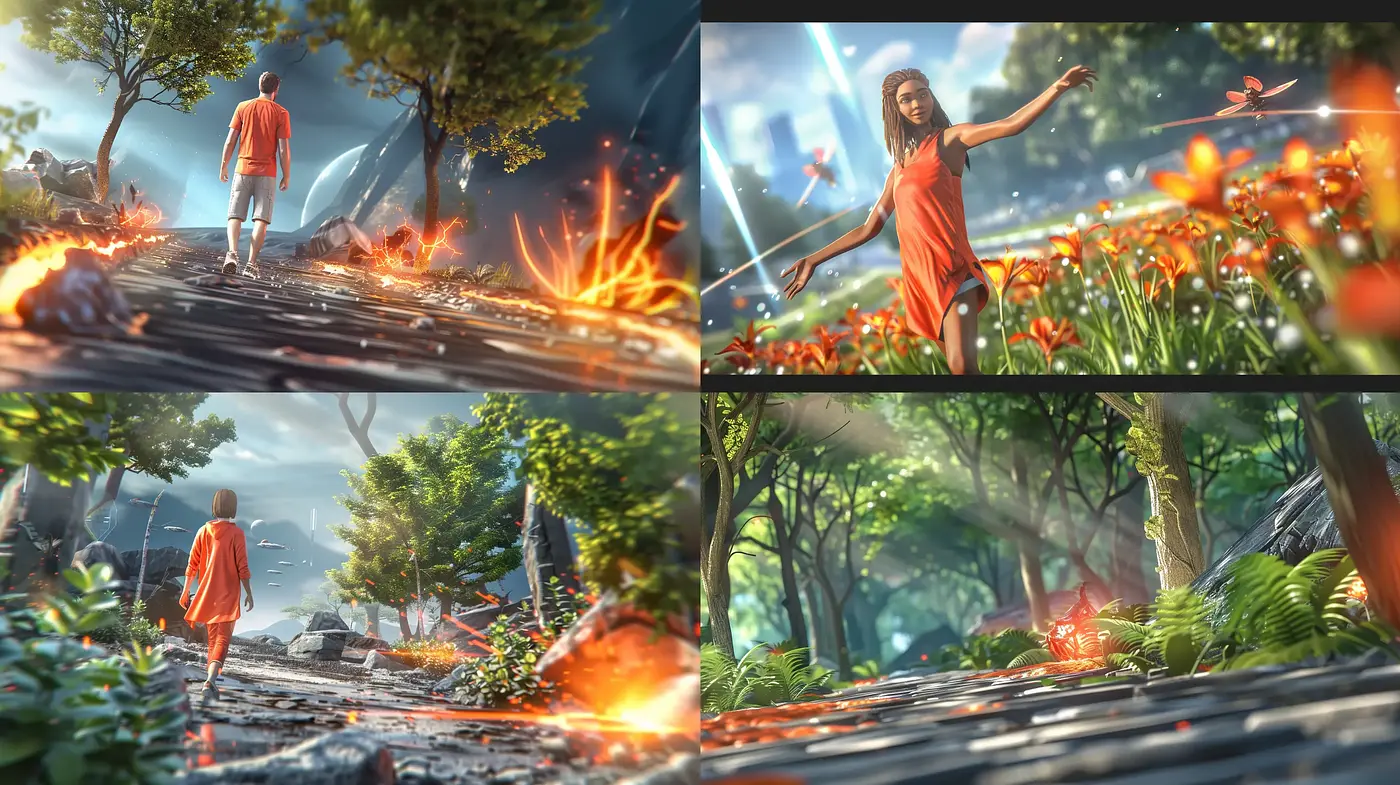 Ethereal Radiance of Nature with Vivid Flares and Dynamic Textures - Midjourney sref style