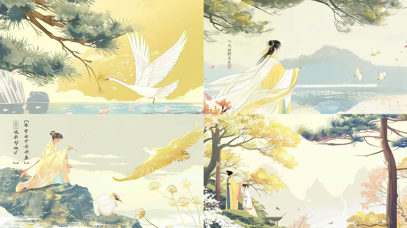 Ethereal Visions of Stylized Eastern Elegance - Midjourney sref style