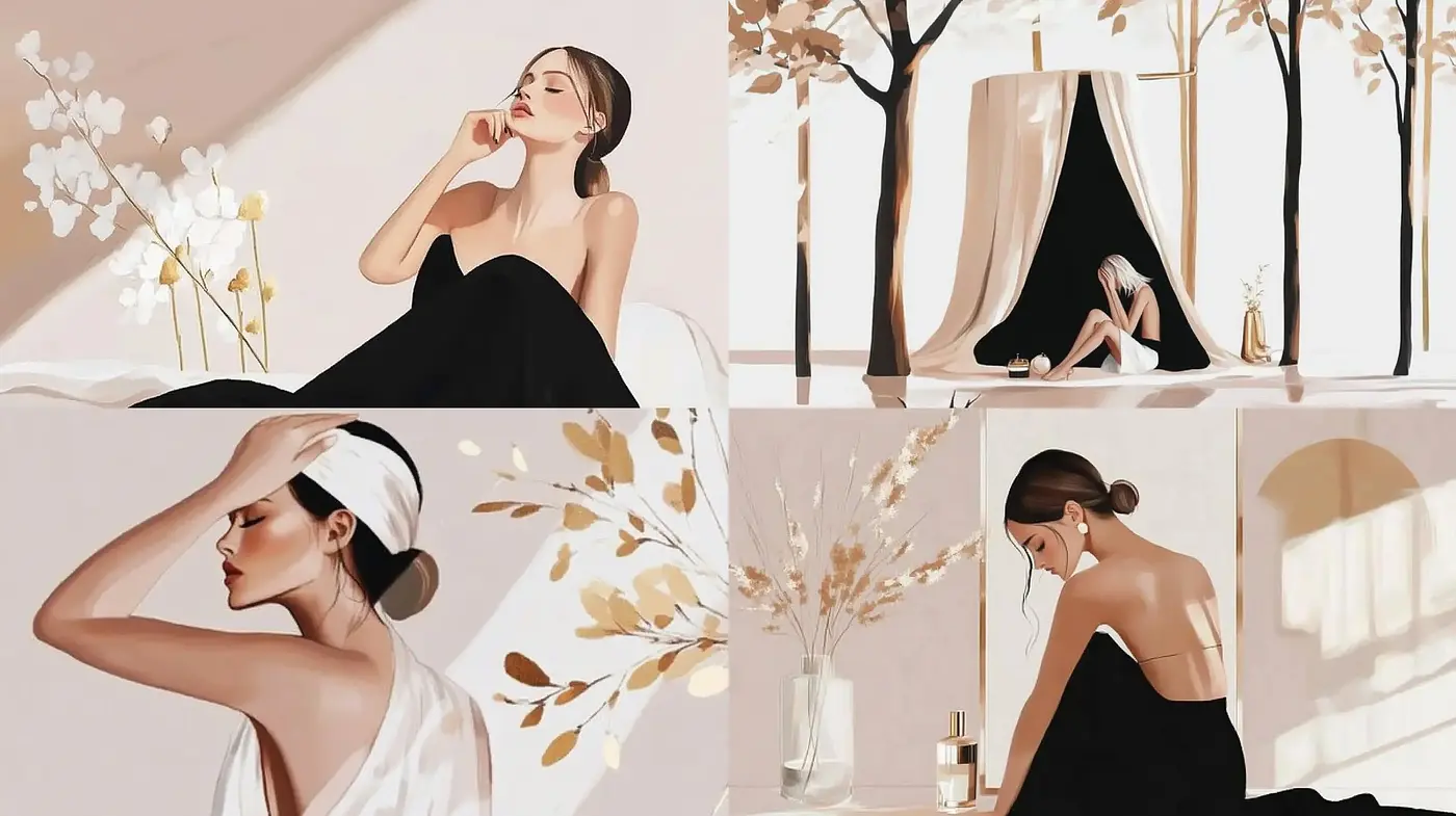 Elegant Serenity in Modern Minimalism - Midjourney sref style