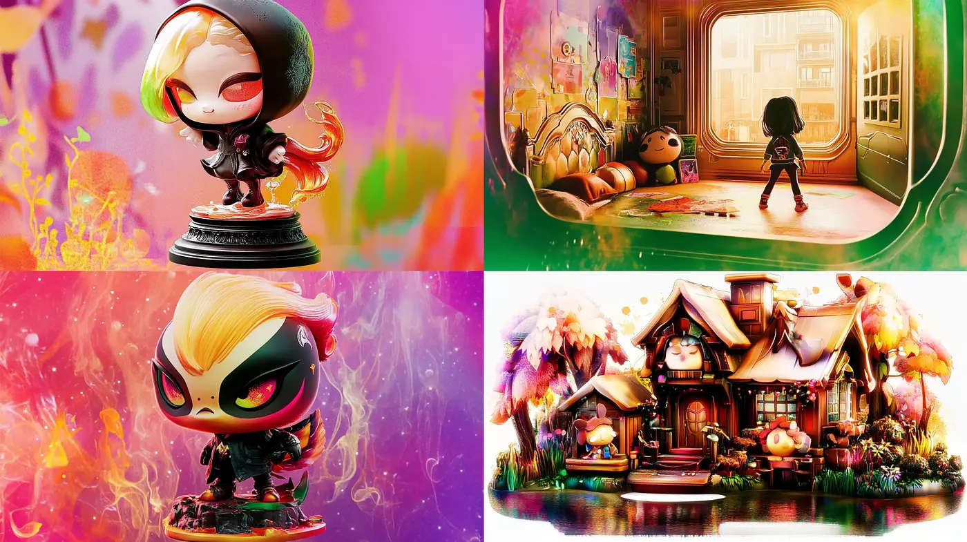 Vibrant Dreamlike Fantasy Fusion - Midjourney sref style