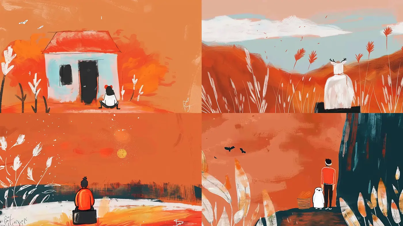 Warm Hues and Whimsical Textures: A Stylized Nature Series - Midjourney sref style