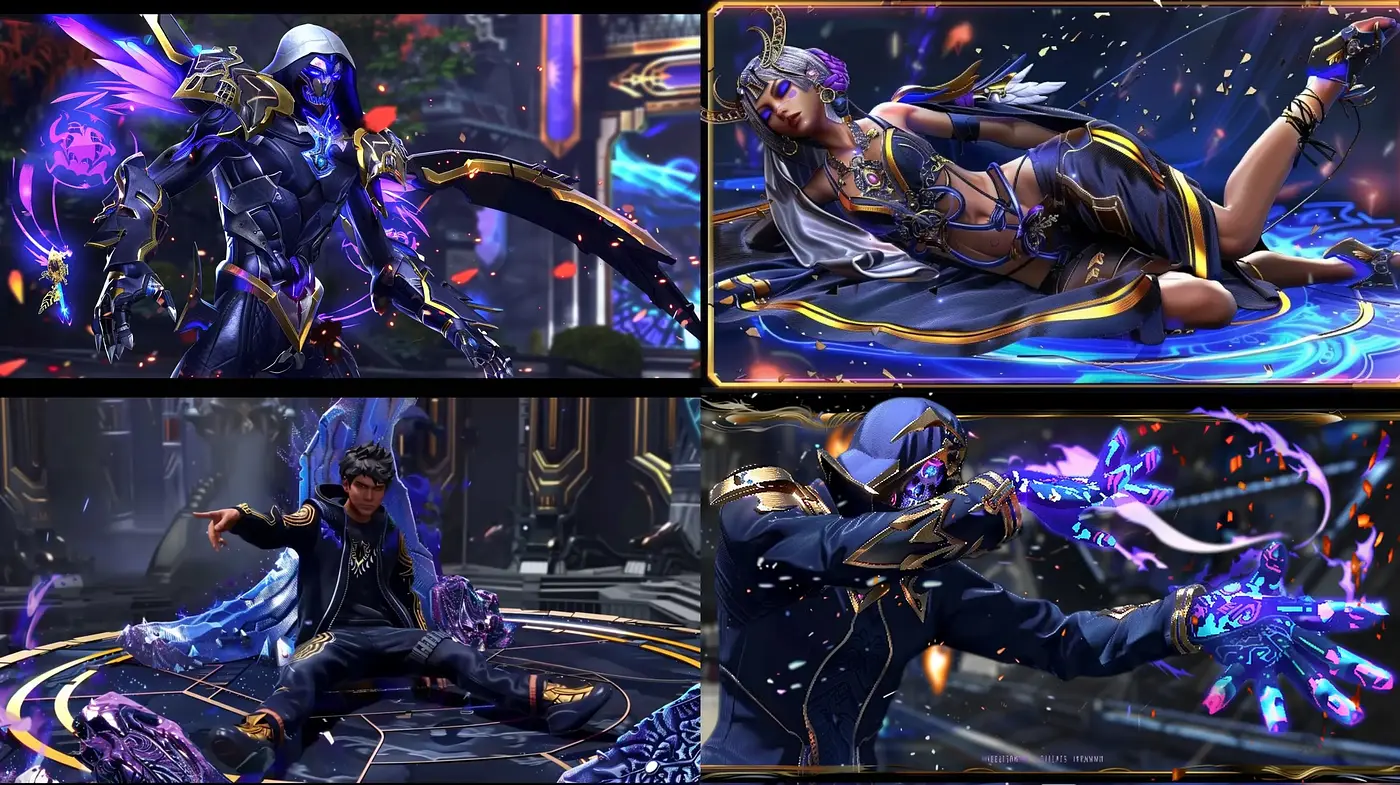 Futuristic Cyber Fantasy: A Dynamic Interplay of Sheen and Shadow - Midjourney sref style