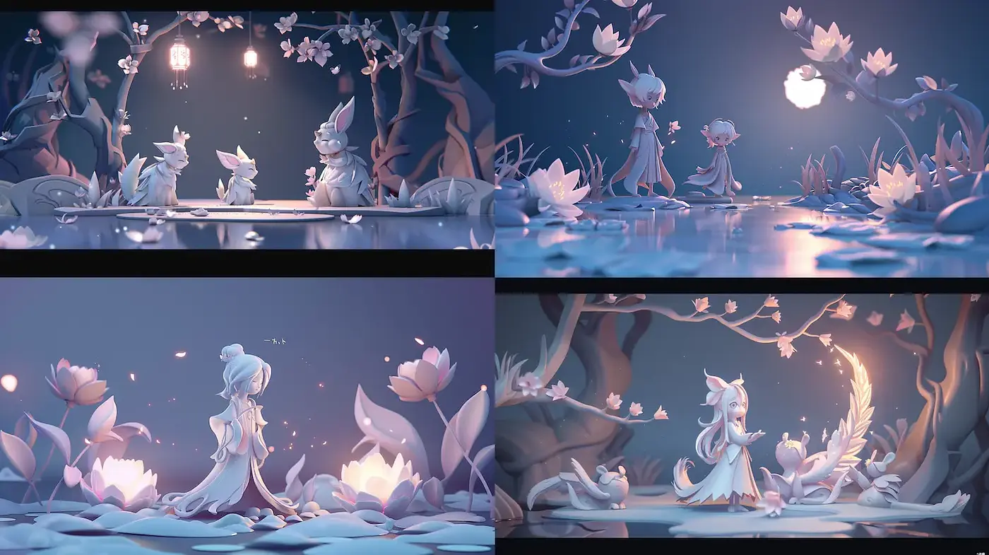 Whimsical Fantasy in Soft Pastels and Gentle Lighting - Midjourney sref style
