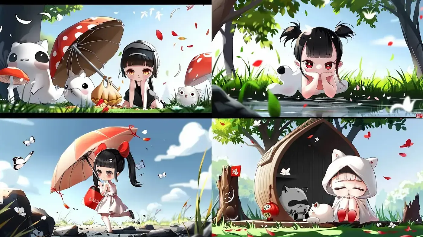 Charming and Whimsical Fantasy with Playful Characters - Midjourney sref style