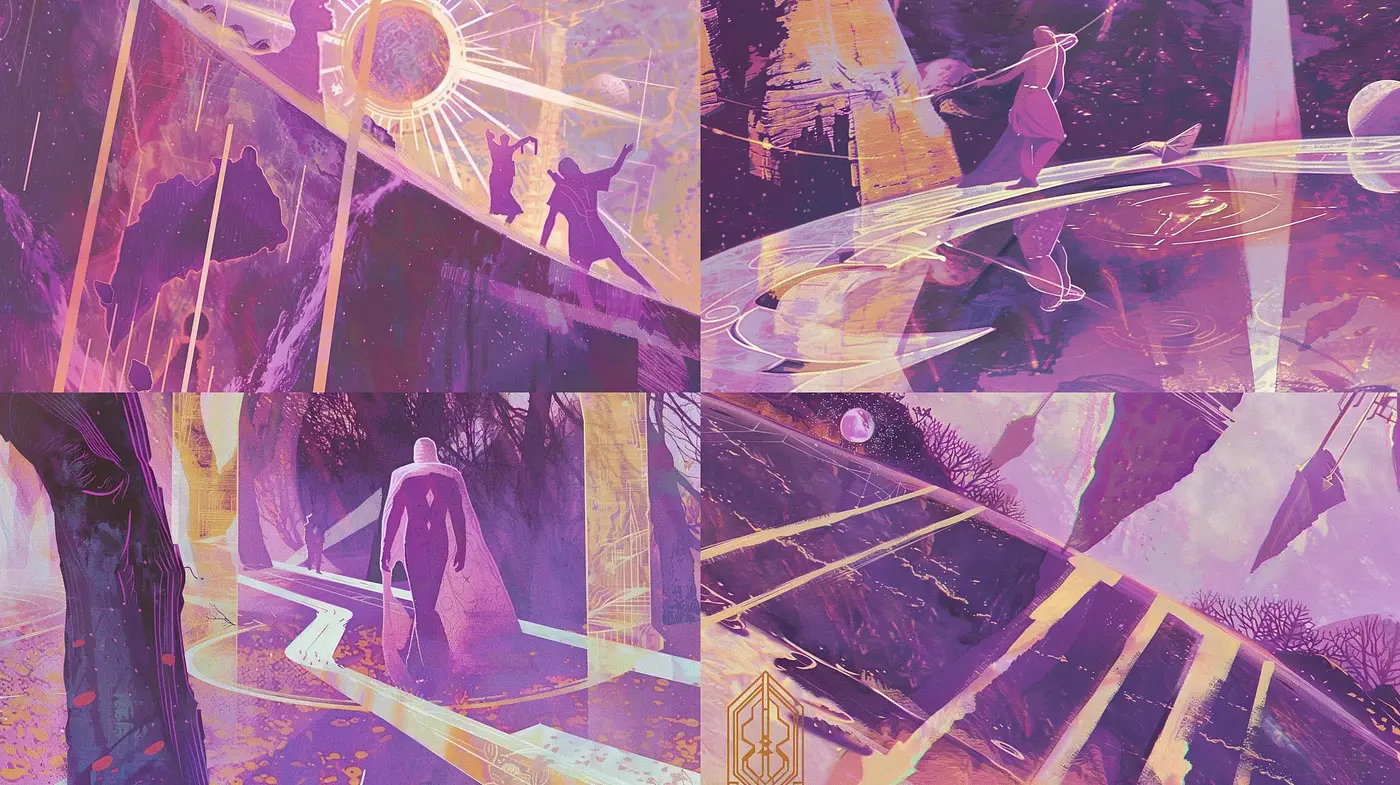Ethereal Dreamscapes with Surreal Lavender Overtones - Midjourney sref style