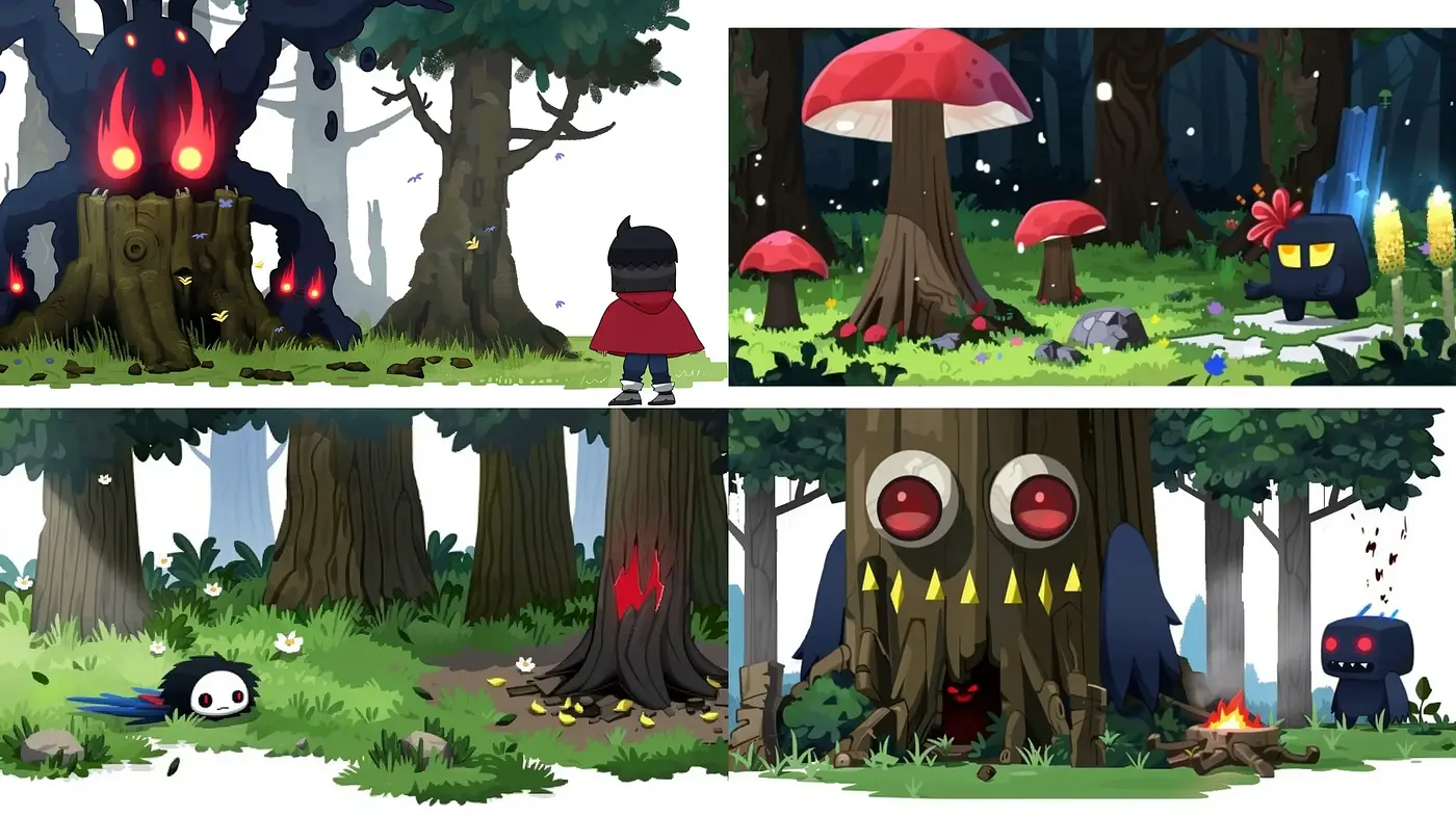 Enchanted Forest Whimsy: A Stylized Cartoon Adventure - Midjourney sref style