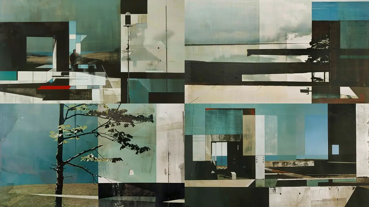 Contemporary Cubist Collage Exploration - Midjourney sref style