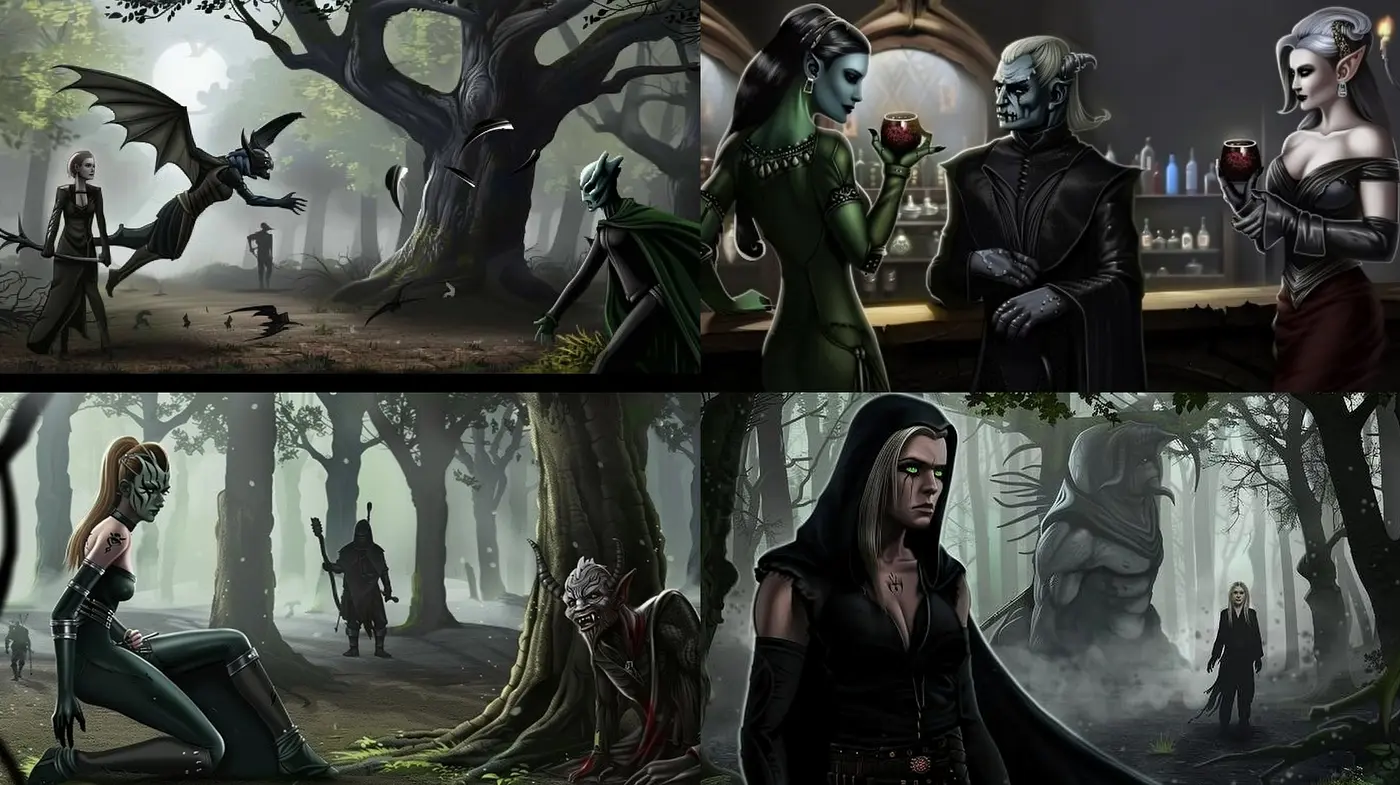 Ethereal Gothic Fantasy: A Cohesive Dance of Muted Tones and Enigmatic Atmospheres - Midjourney sref style