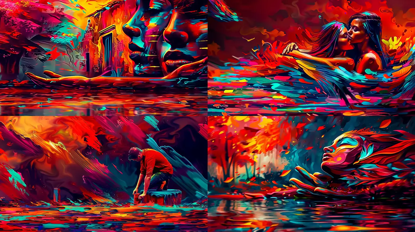 Vibrant Embers of Expressionistic Energy - Midjourney sref style