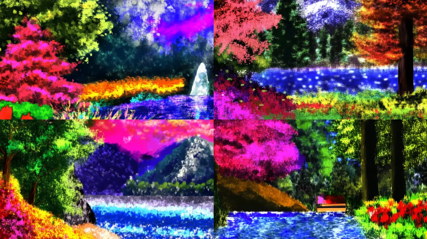 Luminous Enchantment: A Fusion of Vivid Impressionist and Digital Art Tones - Midjourney sref style