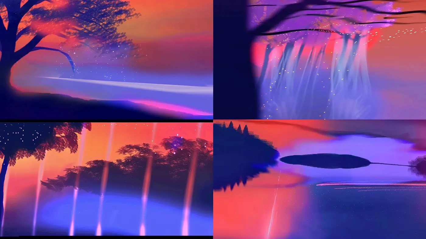 Ethereal Twilight: A Synthesis of Luminous Hues and Dreamlike Atmospheres - Midjourney sref style