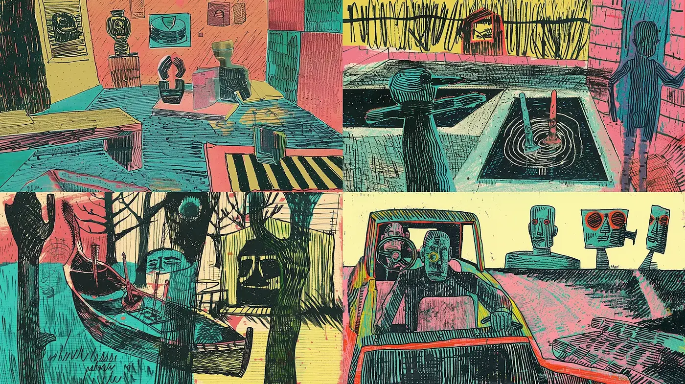 Abstract Expressionism with a Contemporary Twist - Midjourney sref style