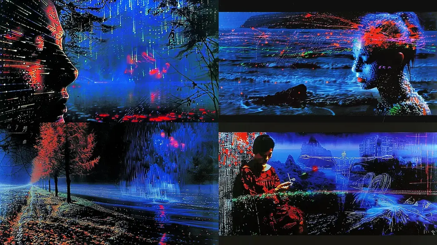 Futuristic and ethereal digital aesthetics with a dreamy atmosphere - Midjourney sref style