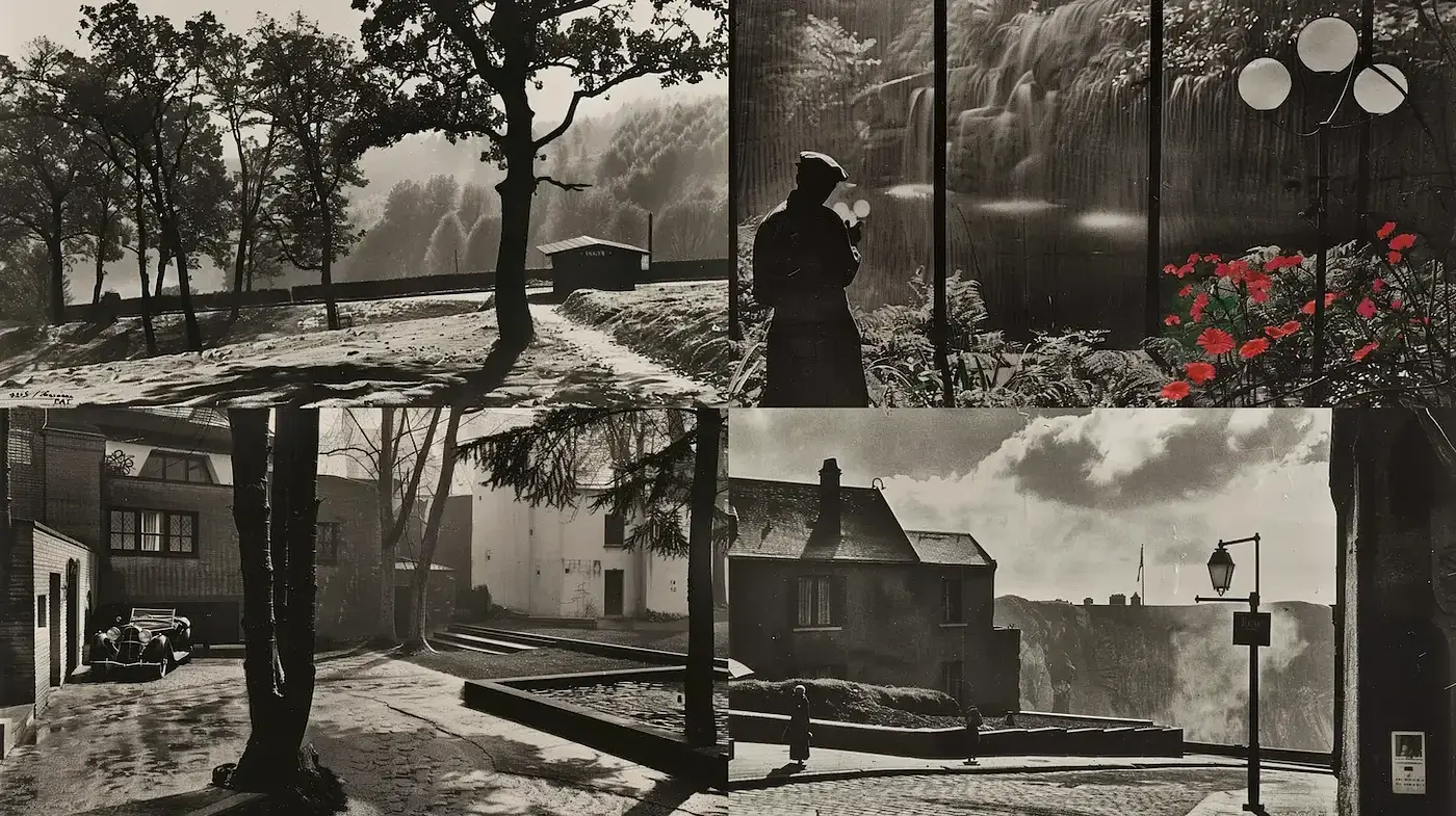 Monochromatic Sepia Nostalgia with a Touch of Red - Midjourney sref style