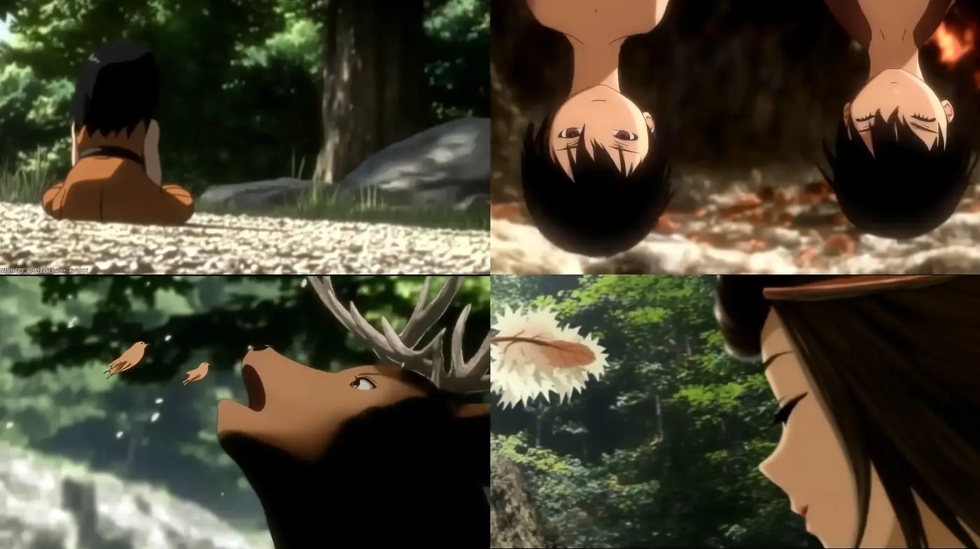 Harmonious Natural Hues in Detailed Anime-Inspired Vignettes - Midjourney sref style