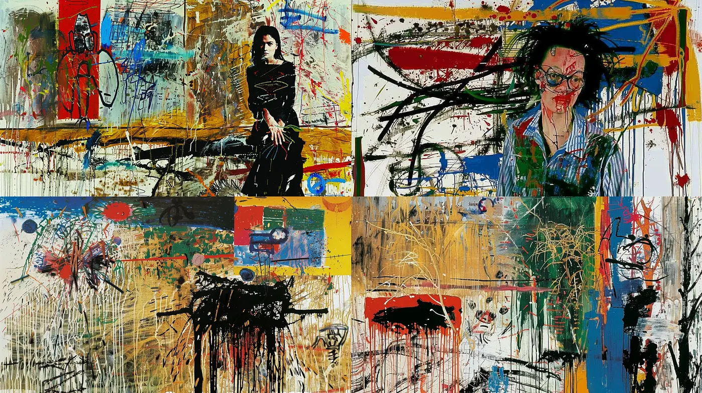 Dynamic Abstract Expressionism with Consistent Color Harmony - Midjourney sref style