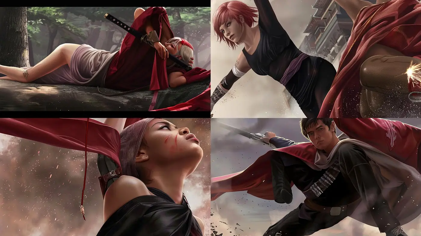 Dramatic Cinematic Anime-Inspired Illustrations - Midjourney sref style