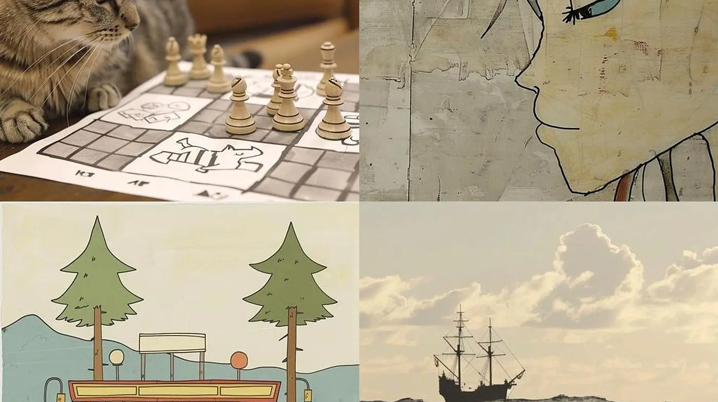 Timeless Echoes: A Fusion of Sepia Tones and Illustrative Contrast - Midjourney sref style