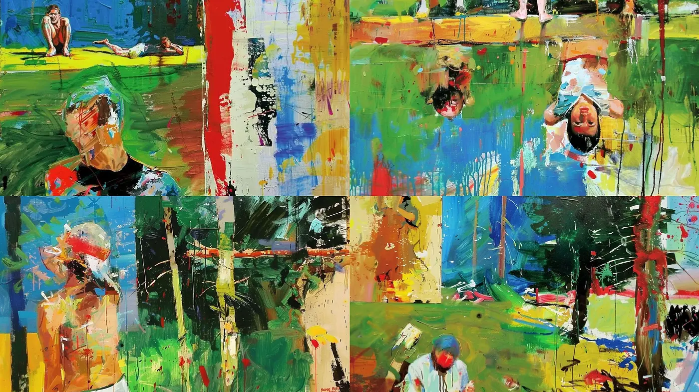 Abstract Expressionist Reverie in Vivid Hues - Midjourney sref style