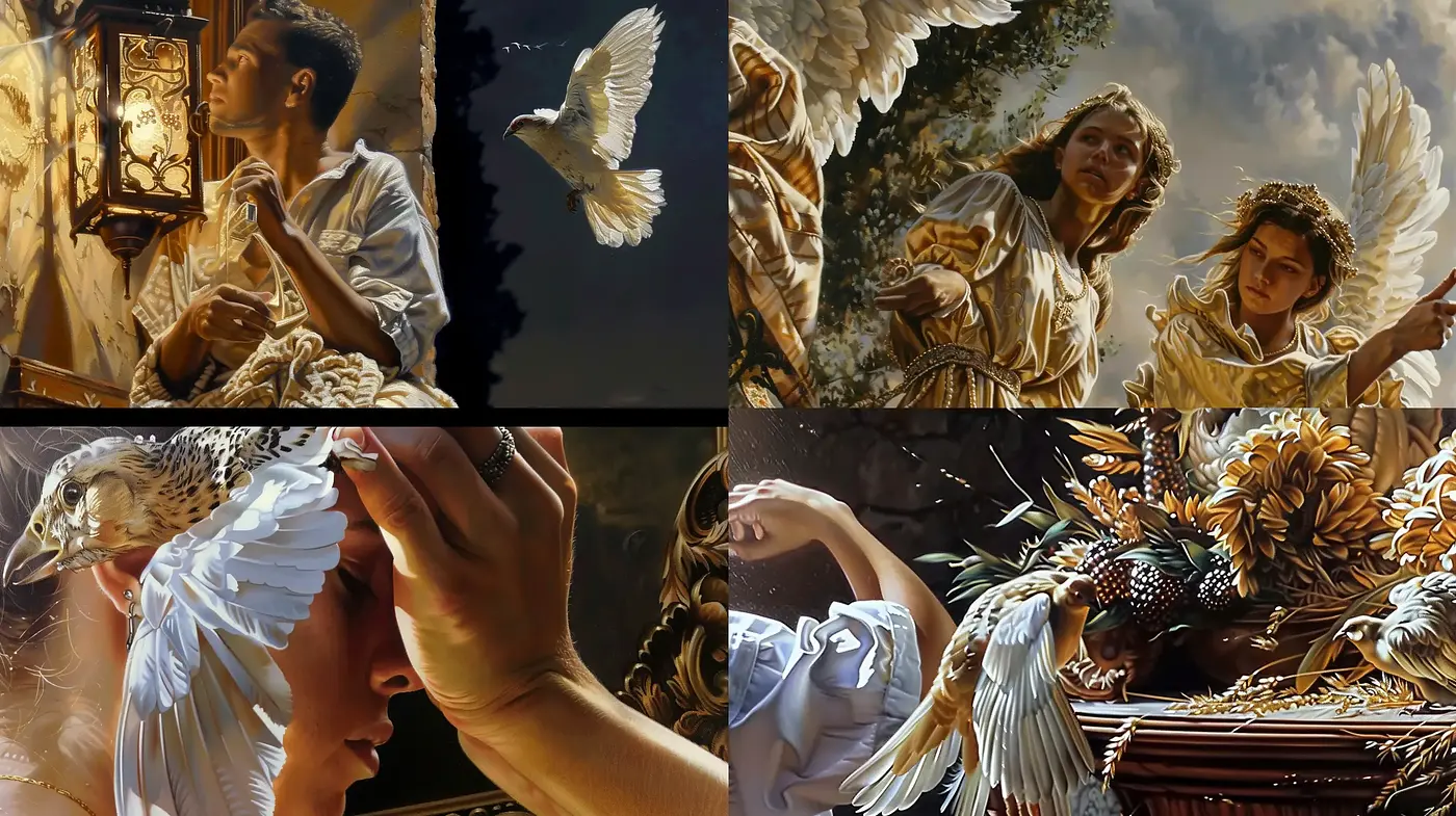 Golden Luminance and Ethereal Textures - Midjourney sref style