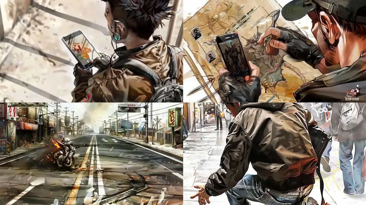 Dynamic urban explorations with hints of adventure and danger - Midjourney sref style