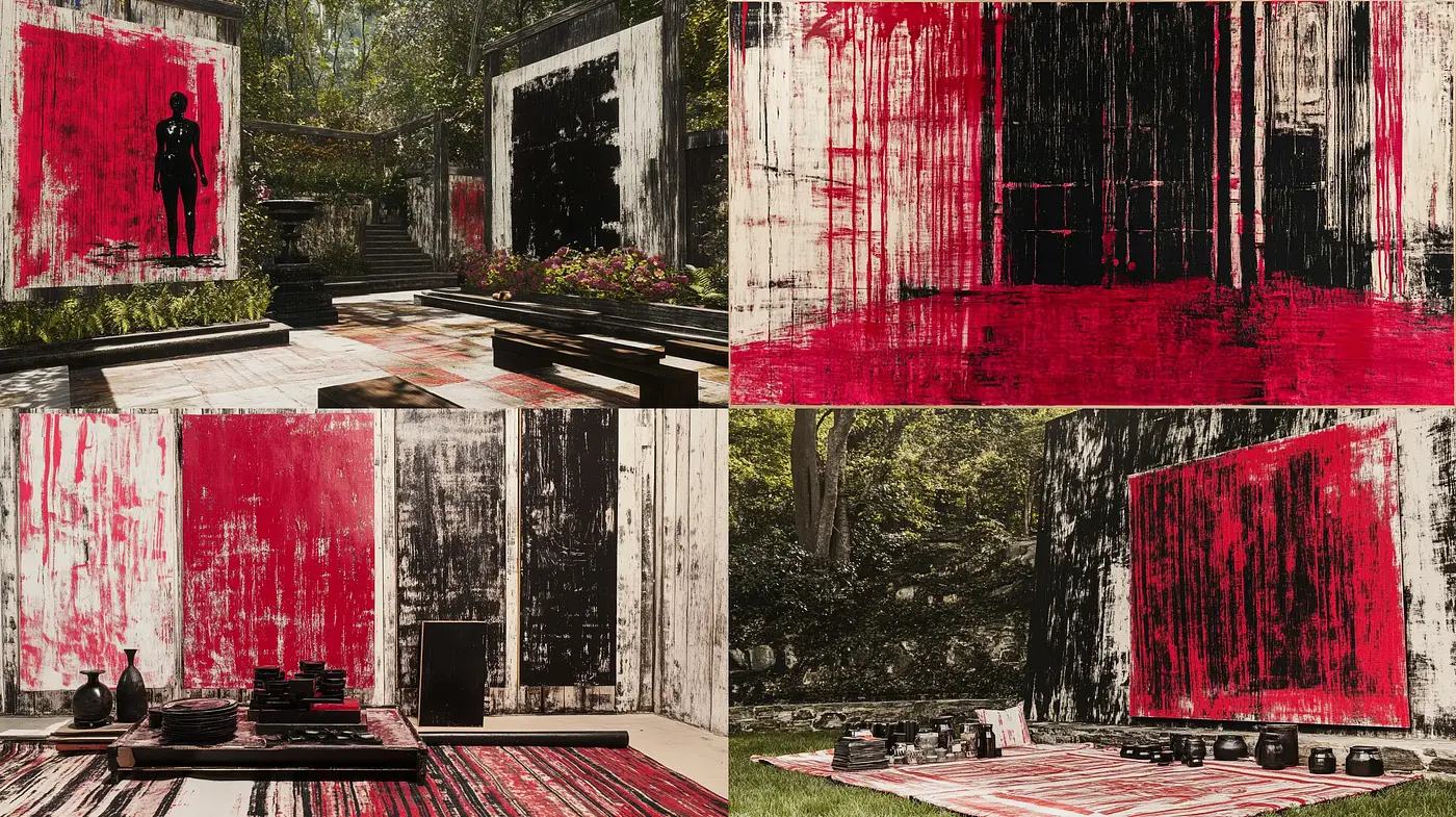 Abstract Expressionist Fusion with Naturalistic Underpinnings - Midjourney sref style