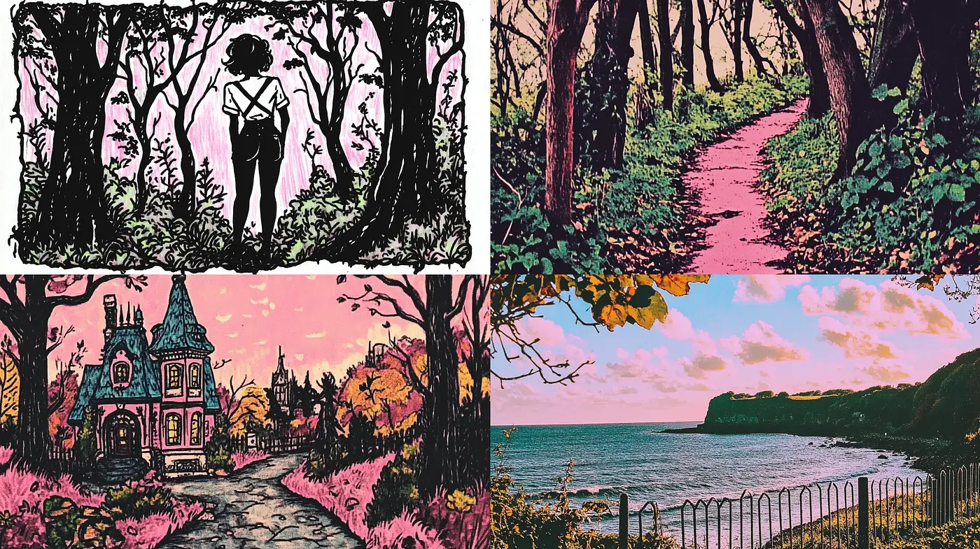 Enigmatic Twilight Hues in a Nostalgic Nature Tableau - Midjourney sref style