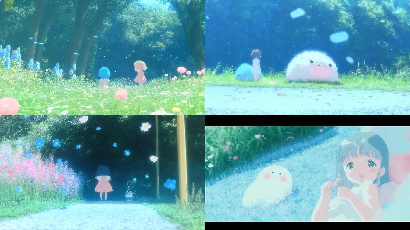 Whimsical Dreamscape with Pastel Hues and Anime Essence - Midjourney sref style
