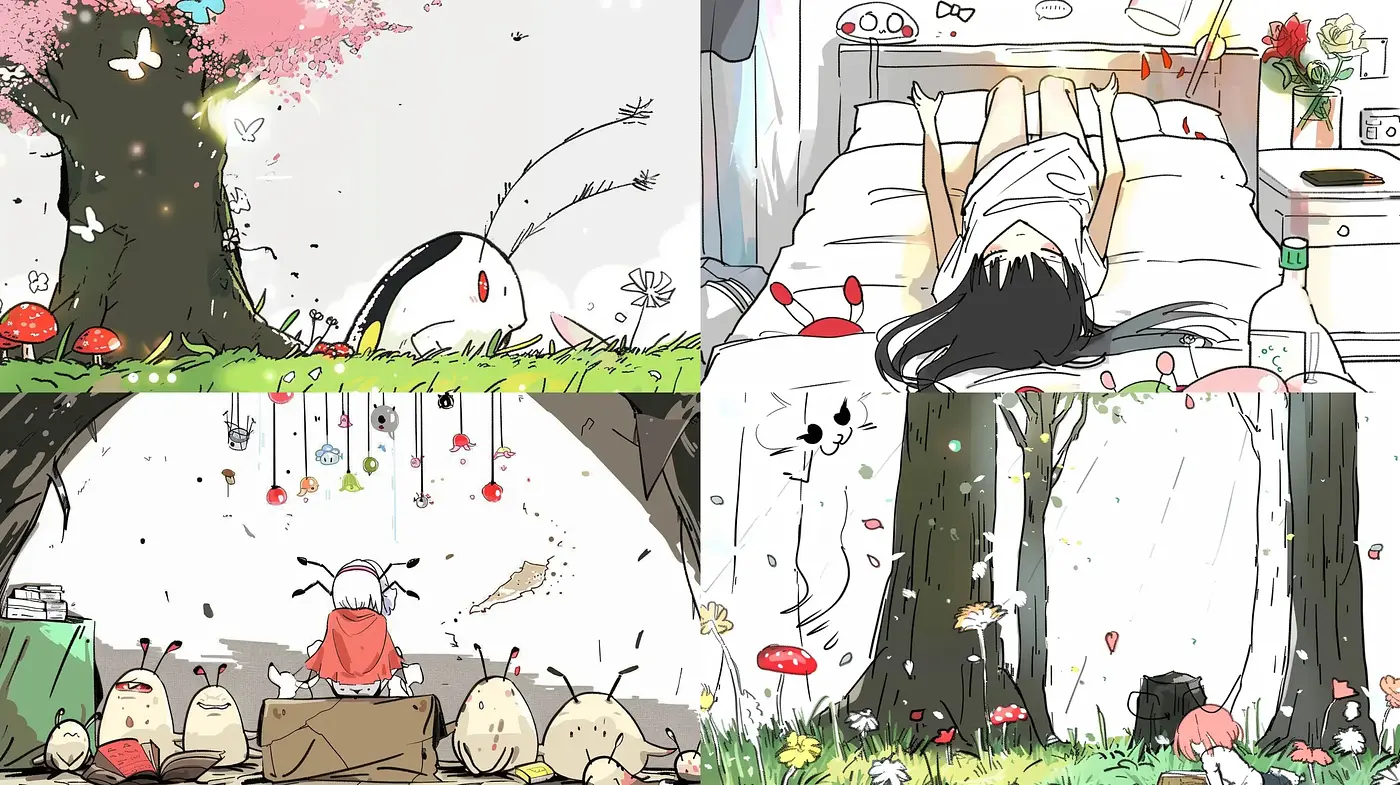 Whimsical Ink and Watercolor Narratives - Midjourney sref style
