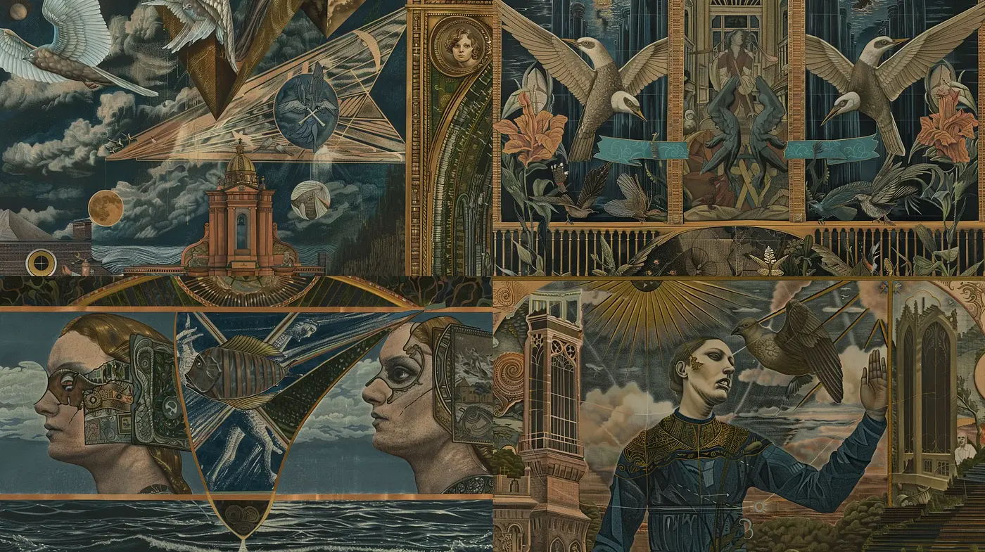 Surreal Mechanized Renaissance - Midjourney sref style