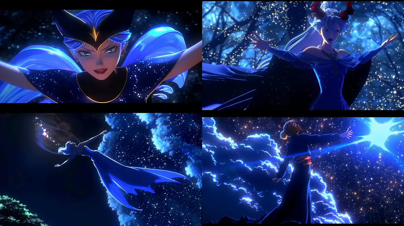 Luminous Elegance in a Mythical Nocturne - Midjourney sref style