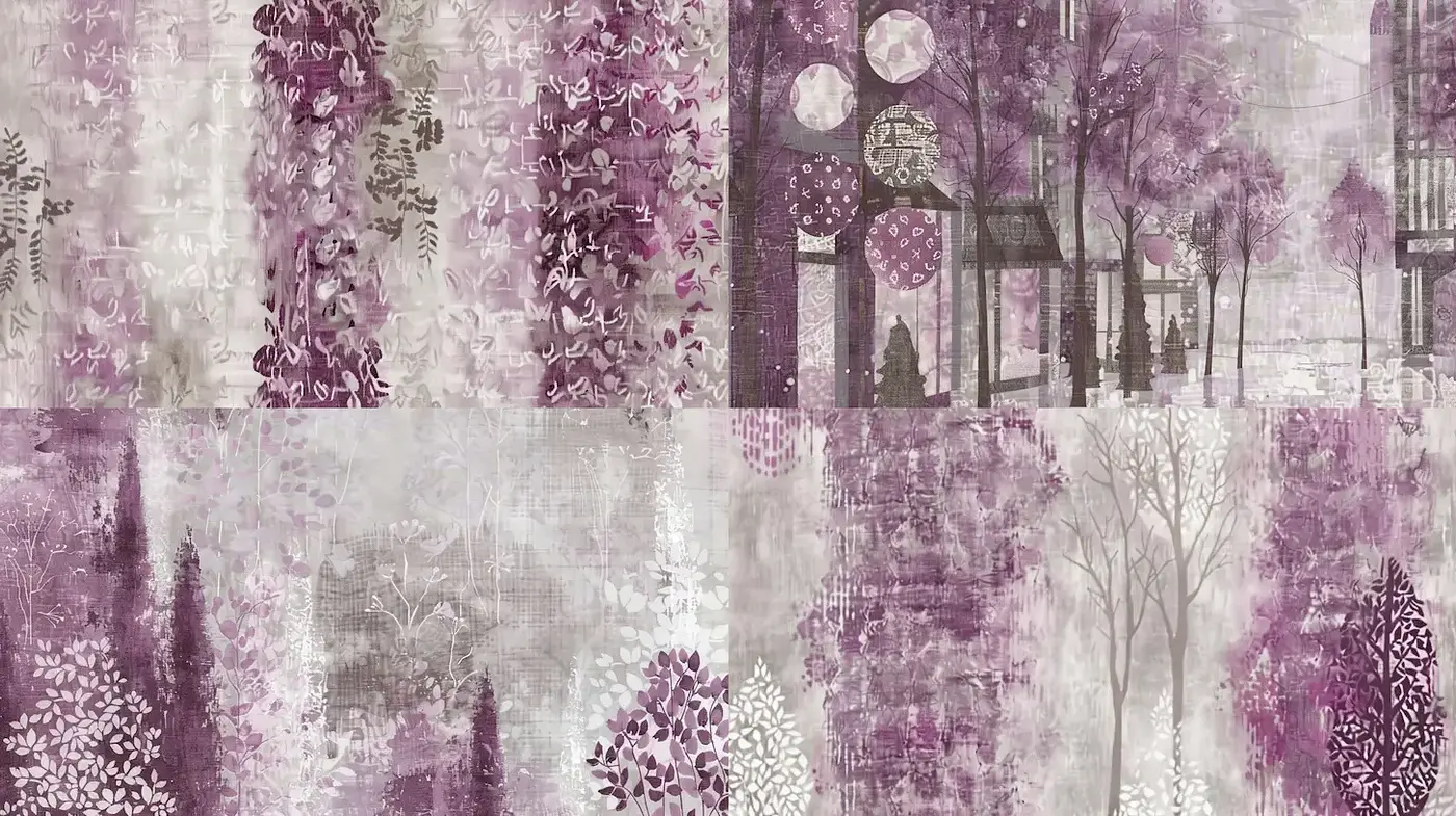 Whimsical and Dreamlike Textured Landscape with a Subtle Vintage Essence - Midjourney sref style