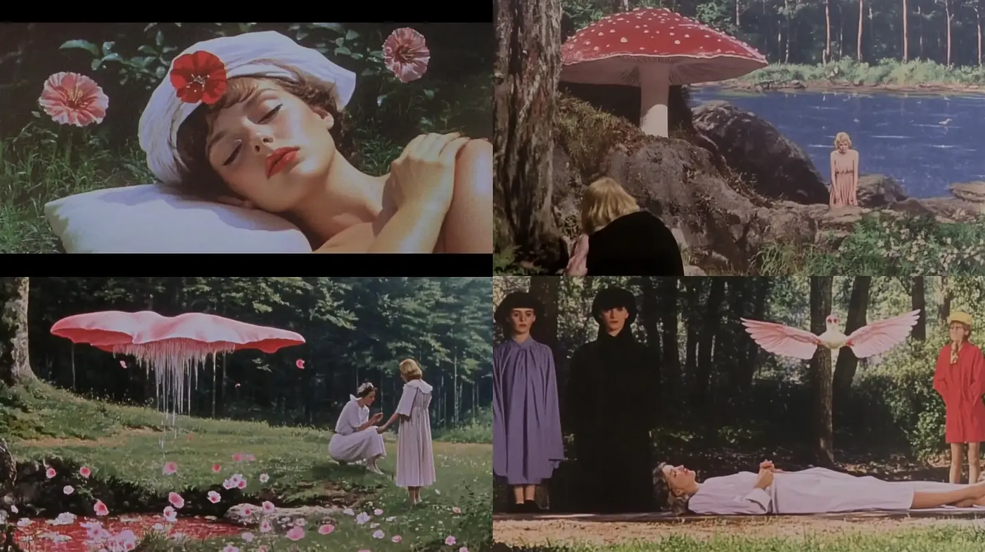 Enchanted Dreamscape Fusion with a Vintage Pastoral Essence - Midjourney sref style