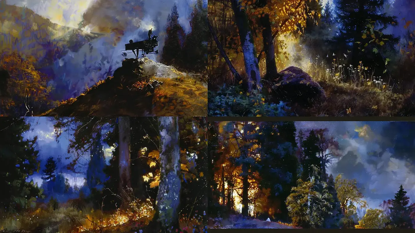 Ethereal Landscapes with a Mystical Touch - Midjourney sref style