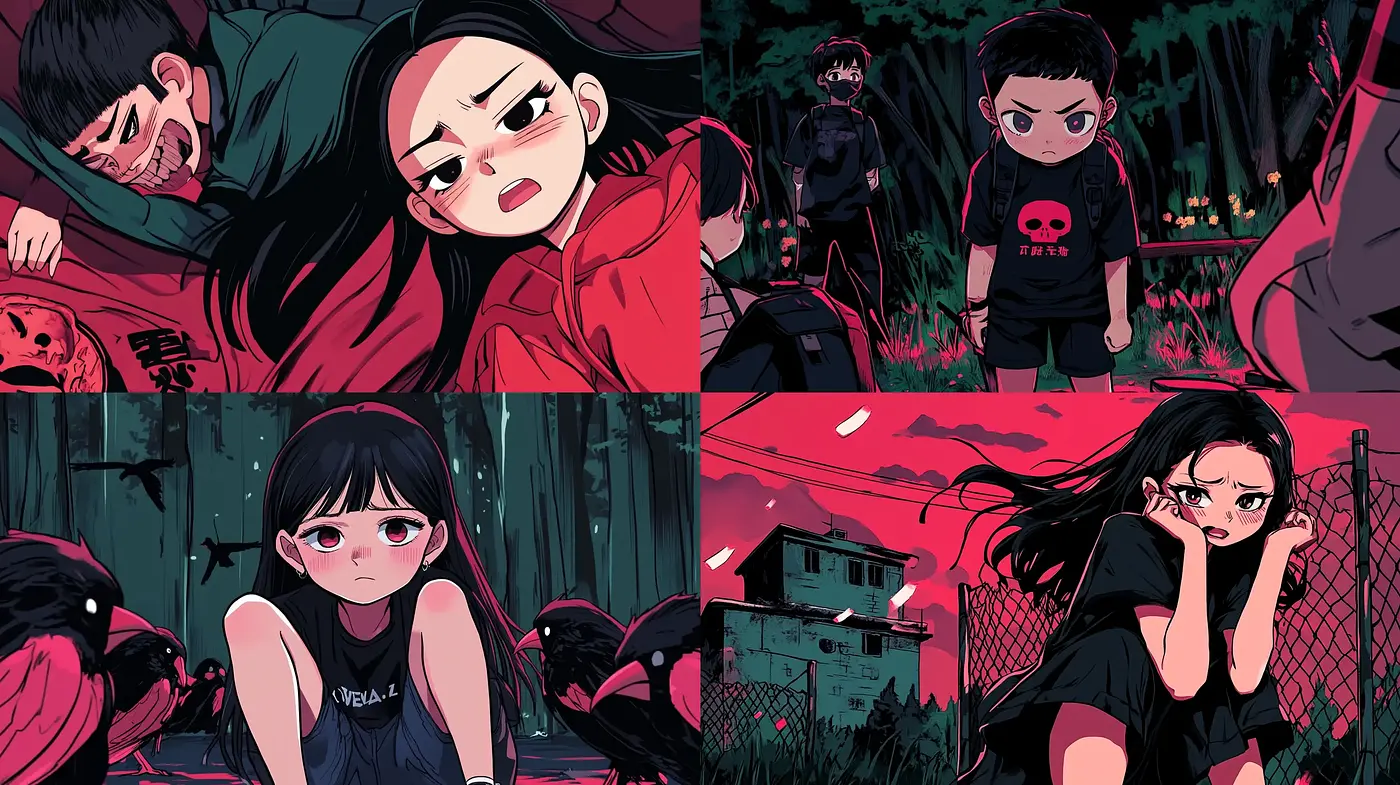 Dusk and Desolation: A Stylistic Fusion of Anime and Drama - Midjourney sref style