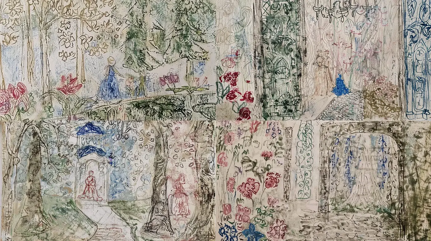 Ethereal Garden Simplicity: A Study in Whimsical Textures and Pastel Tones - Midjourney sref style