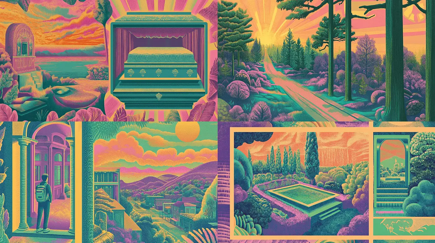 Dreamlike Synthesis of Surrealism and Retro Futurism - Midjourney sref style