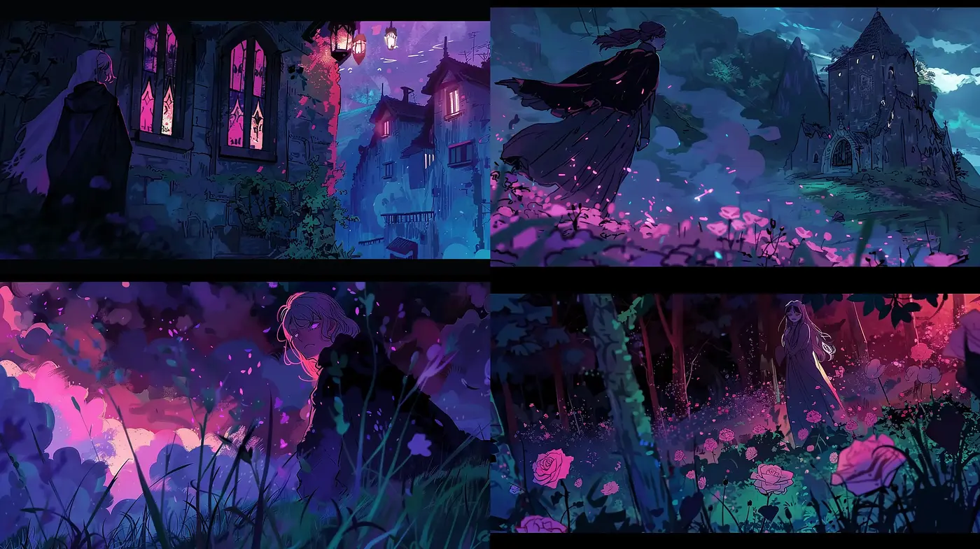 Ethereal Twilight in Stylized Fantasy Landscapes - Midjourney sref style