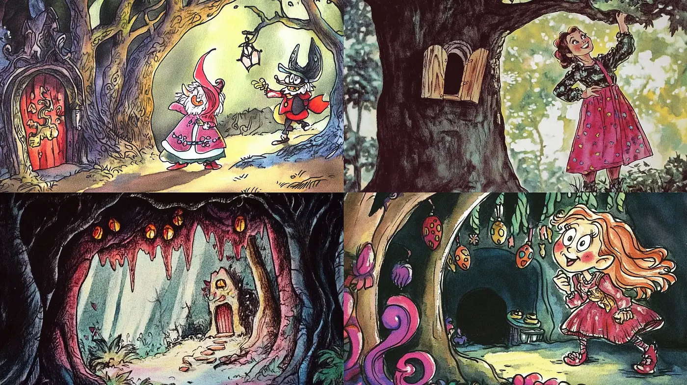 Whimsical Storybook Enchantment with Vibrant Fairytale Essence - Midjourney sref style