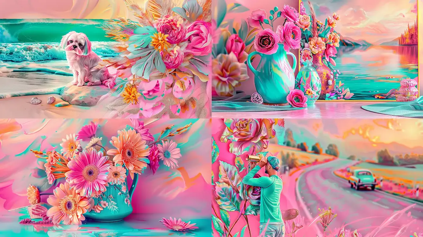 Vibrant Whimsy with a Dreamlike Quality - Midjourney sref style