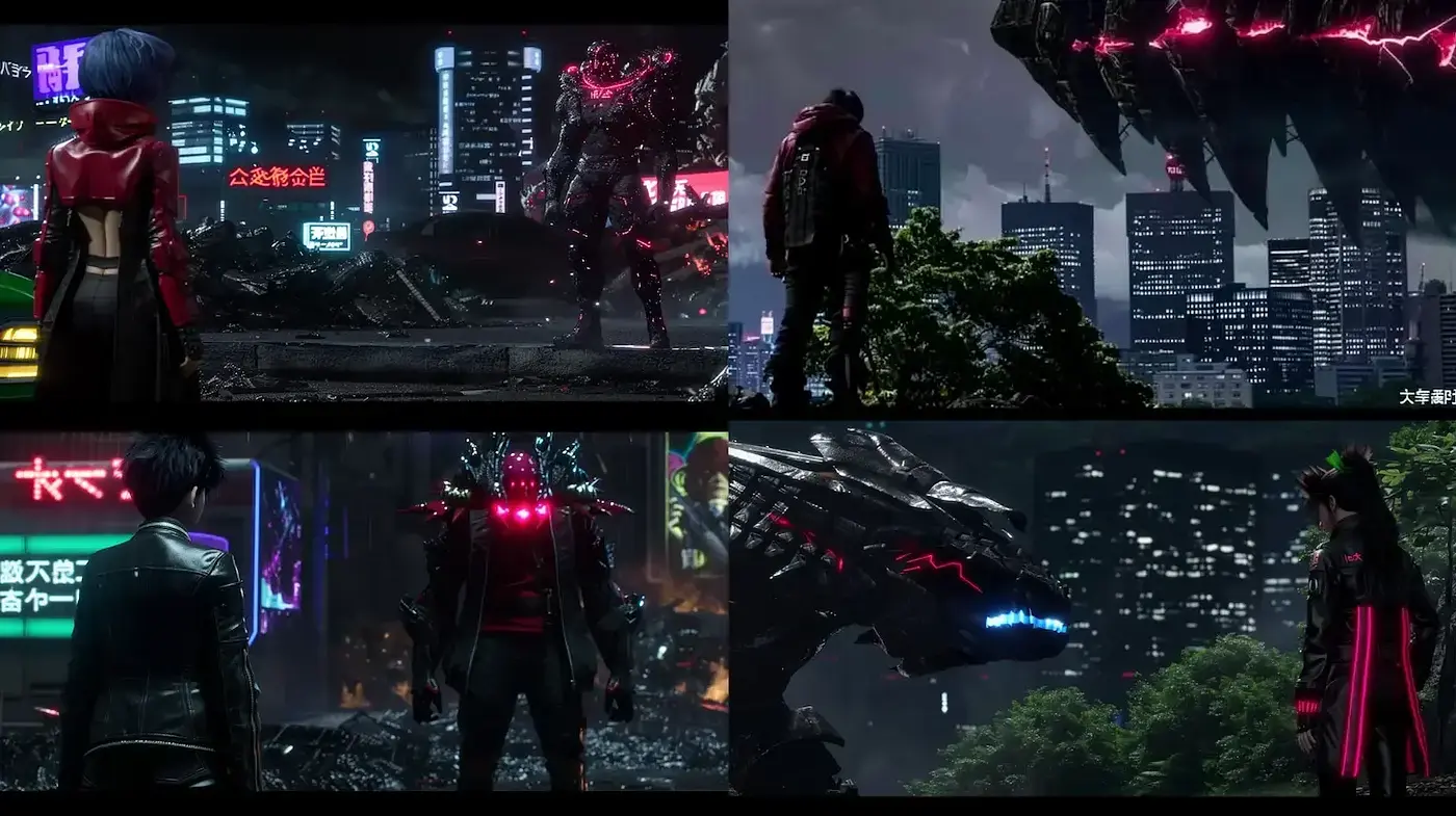 Futuristic Cyberpunk Aesthetic with Dynamic Lighting - Midjourney sref style
