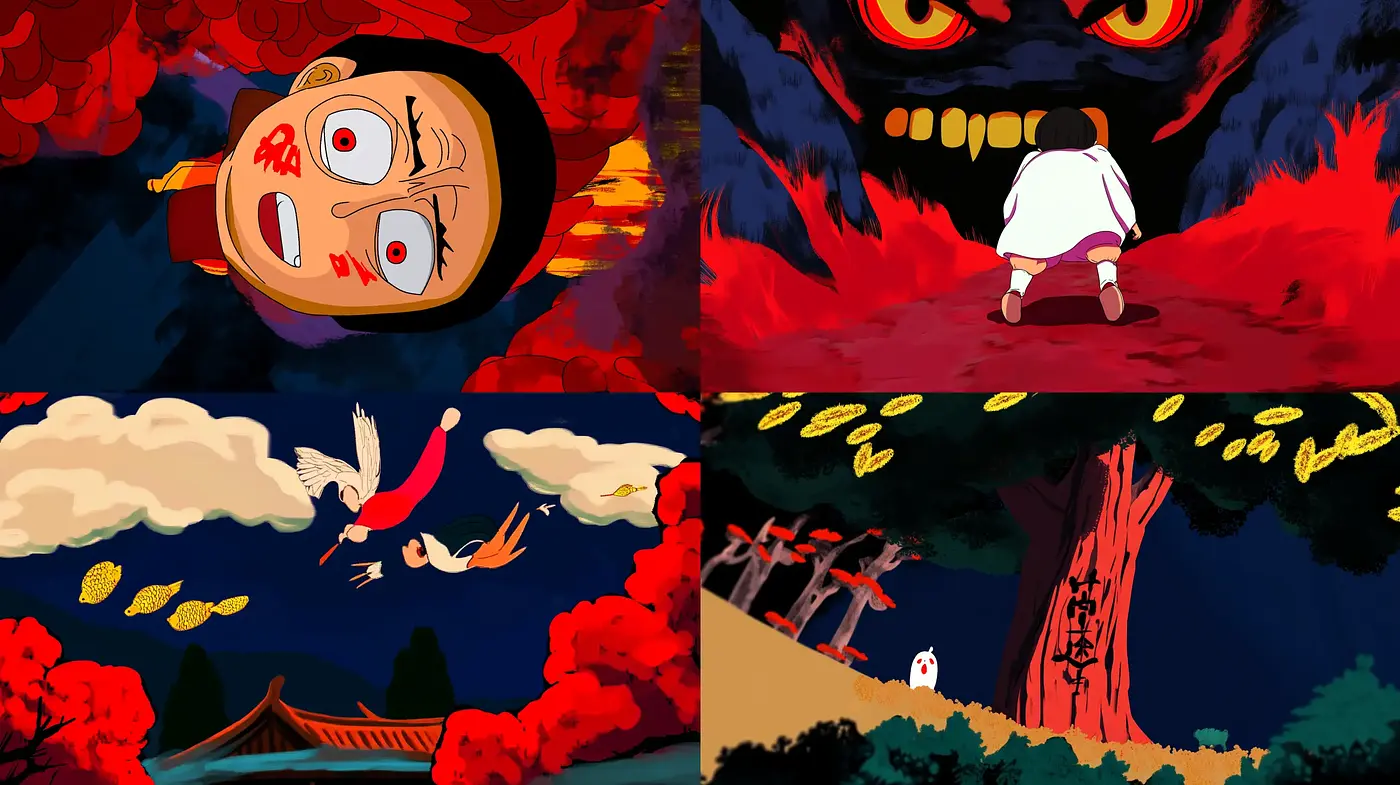 Lively Anime-Inspired Adventure with Bold Colors and Dramatic Lighting - Midjourney sref style