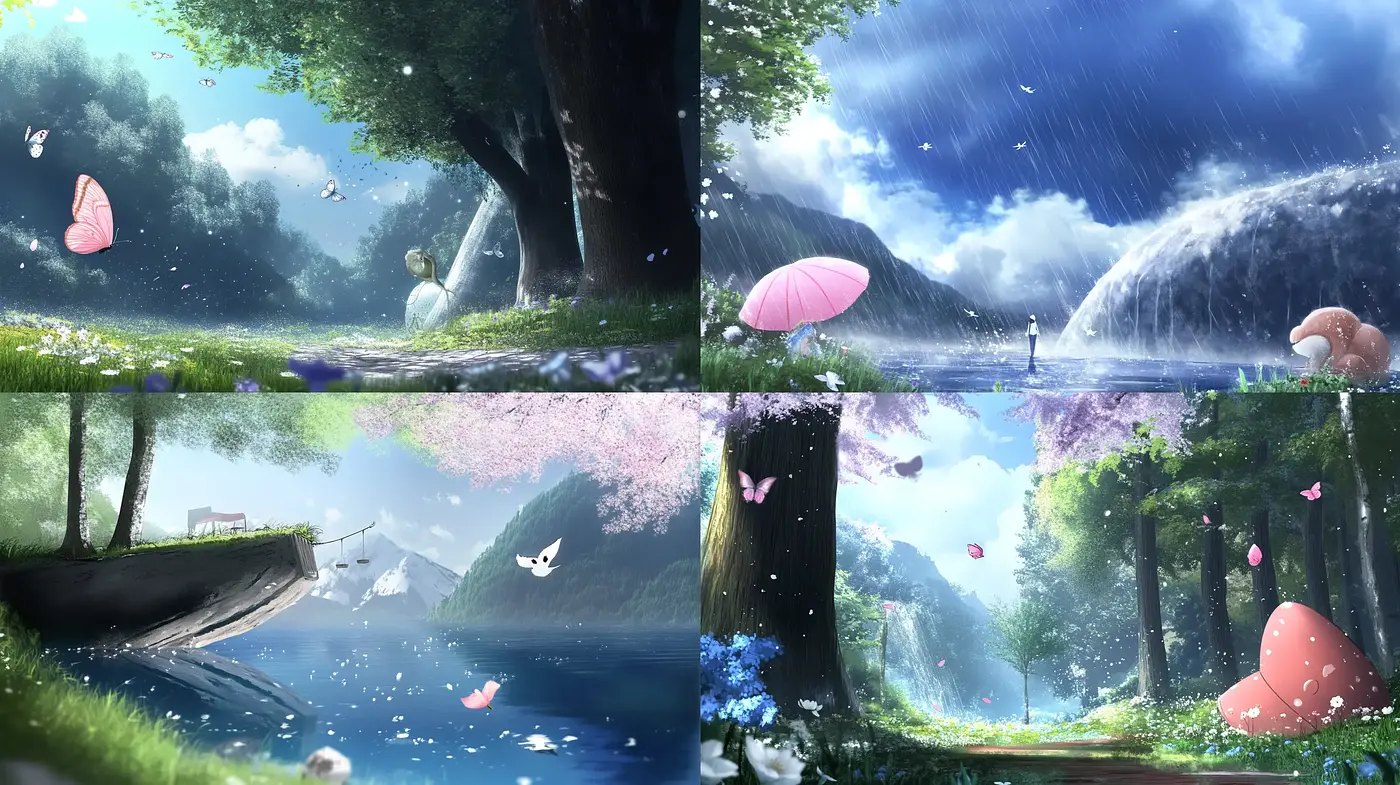 Ethereal Natural Landscapes Infused with Tranquil Serenity - Midjourney sref style