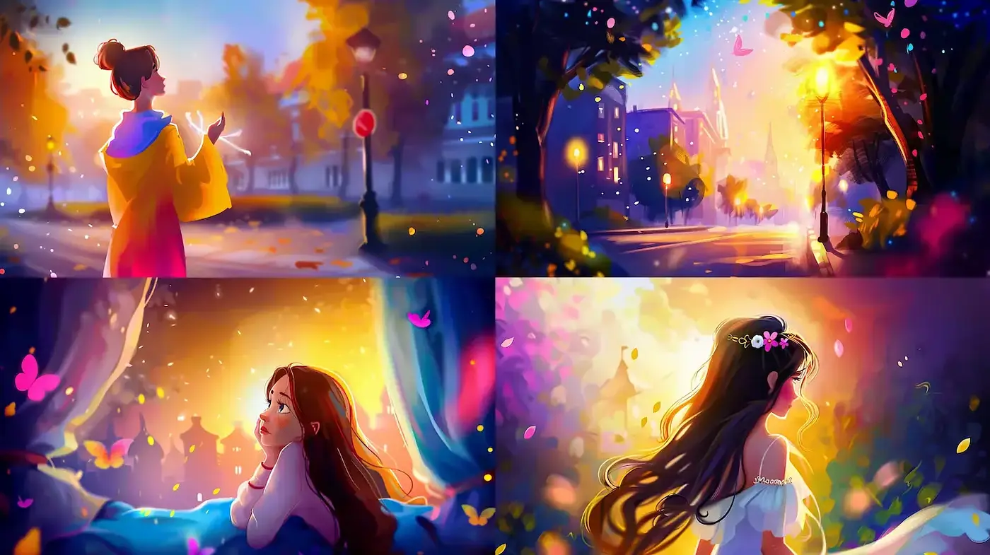 Enchanting and Dreamlike Depiction of Magical Landscapes - Midjourney sref style